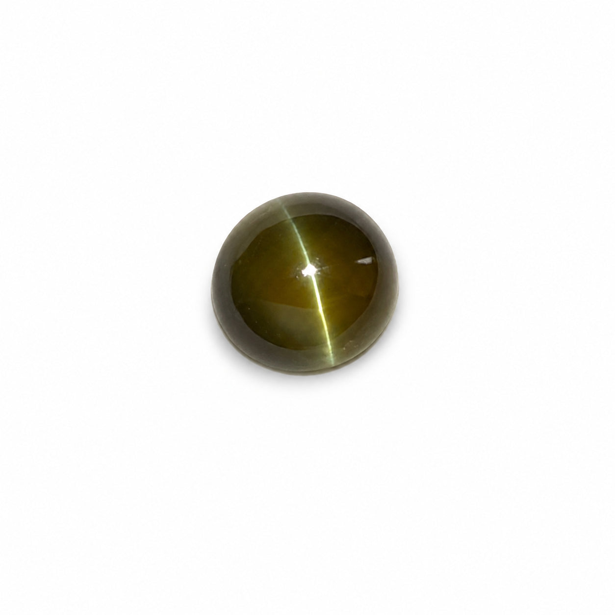 Natürlicher Chrysoberyll-Katzenauge – 1,35 ct | Kissenform Cabochon | Dunkles Olivgrün