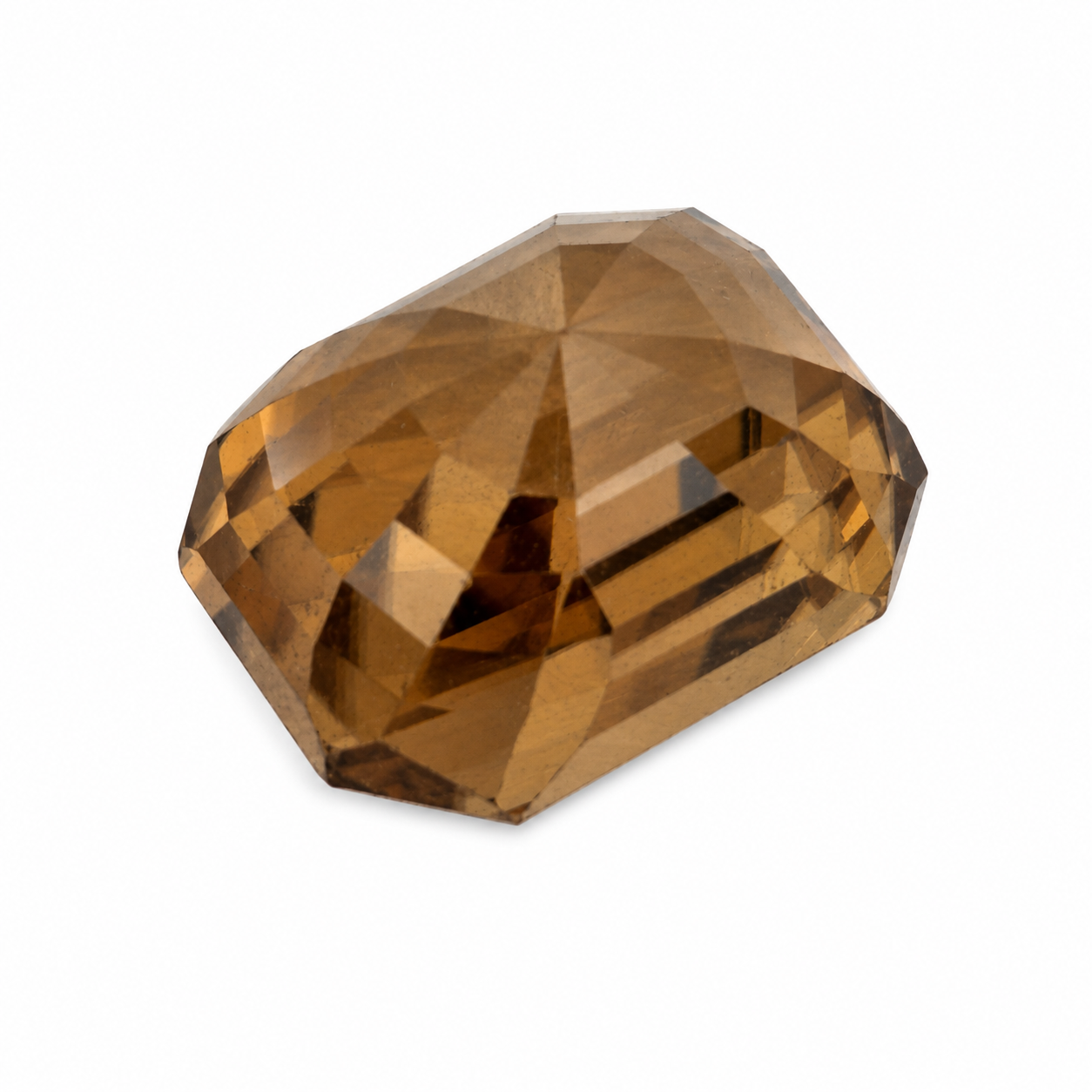 Natürlicher Zirkon goldbraun, Oktagon Emerald Cut, 13x10 mm, schöner Stein für Schmuck, zweites Produktbild.