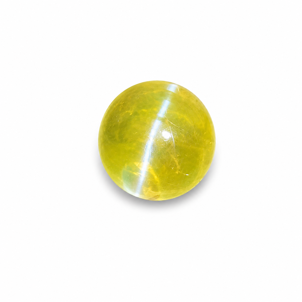 Natürliches Chrysoberyll-Katzenauge – 1,11 ct | Rund Cabochon | Honiggelb