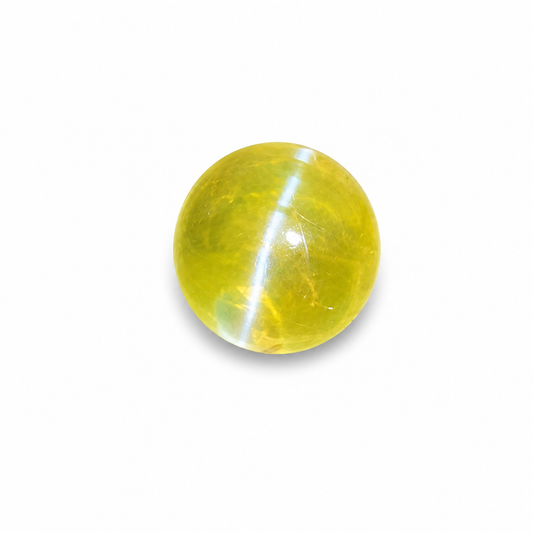 Natürliches Chrysoberyll-Katzenauge – 1,11 ct | Rund Cabochon | Honiggelb