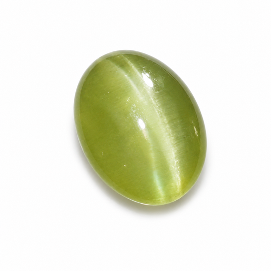 Natürlicher Katzenaugen-Beryll - 1,56 ct | Oval Cabochon | Grün