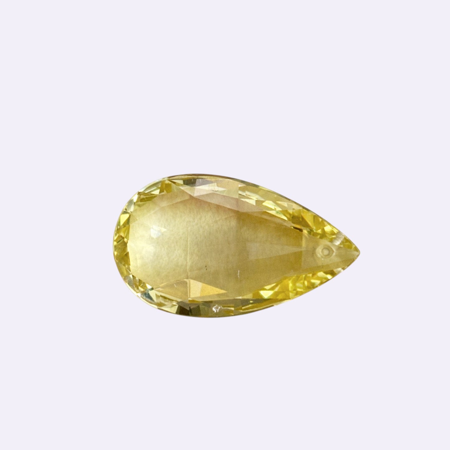 Natürlicher Beryll - 17,82 ct | Pear Cut | Gelb | gelocht