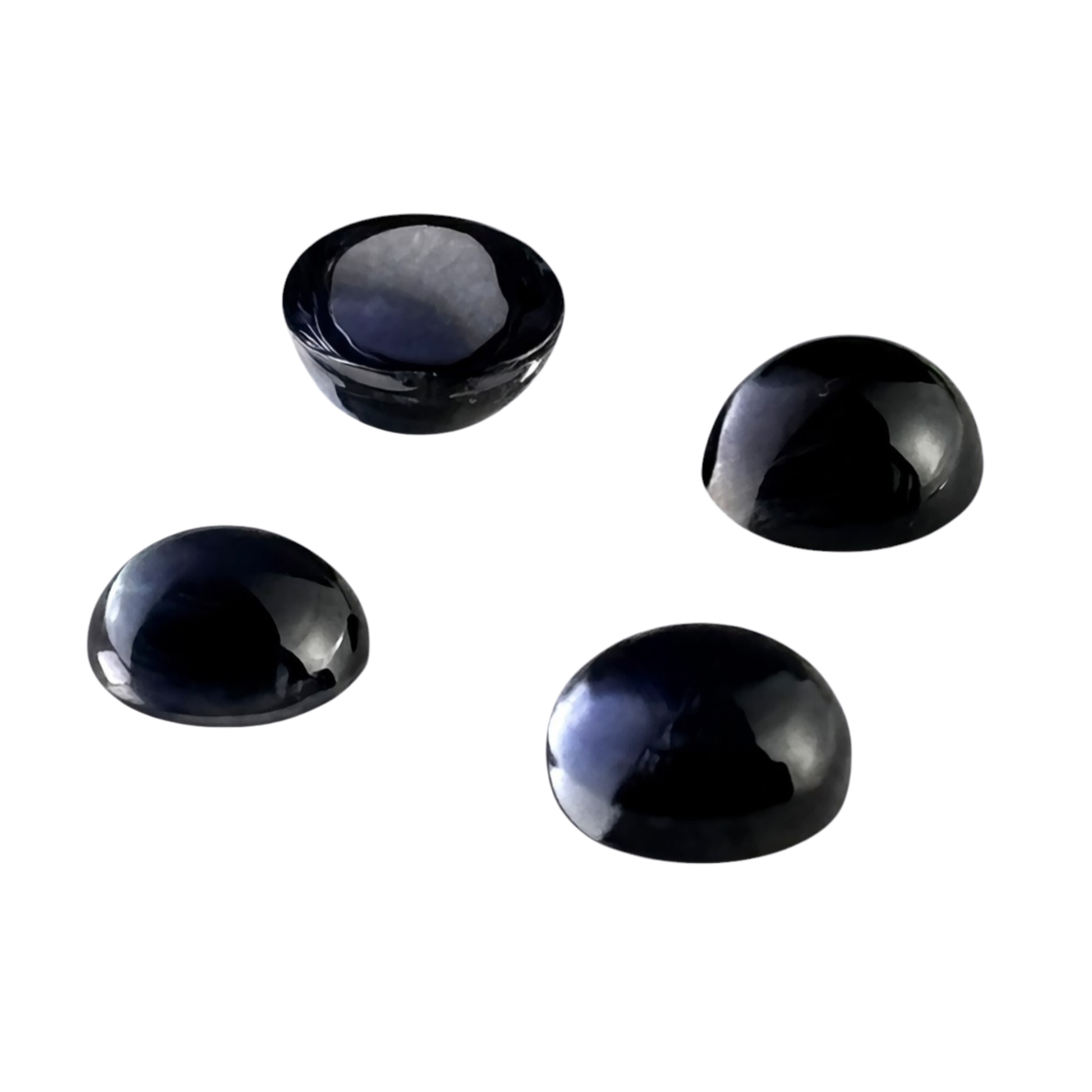 Natürlicher Iolith blau, rund Cabochon, 5 mm, schöner Stein für Schmuck, wird einzeln verkauft.