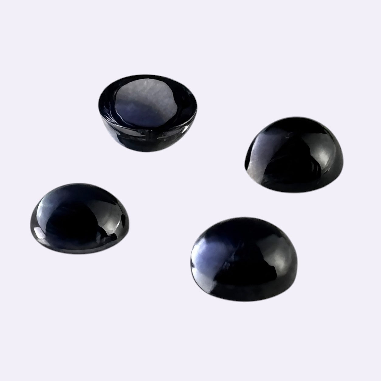 Natürlicher Iolith - 5 mm | Round Cabochon | Blau