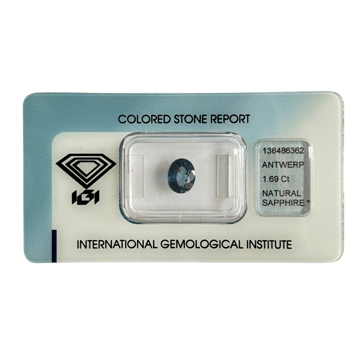 Natürlicher hellblauer Saphir, Combination Cut, 1,69 ct, zertifizierter Edelstein für hochwertigen Schmuck.