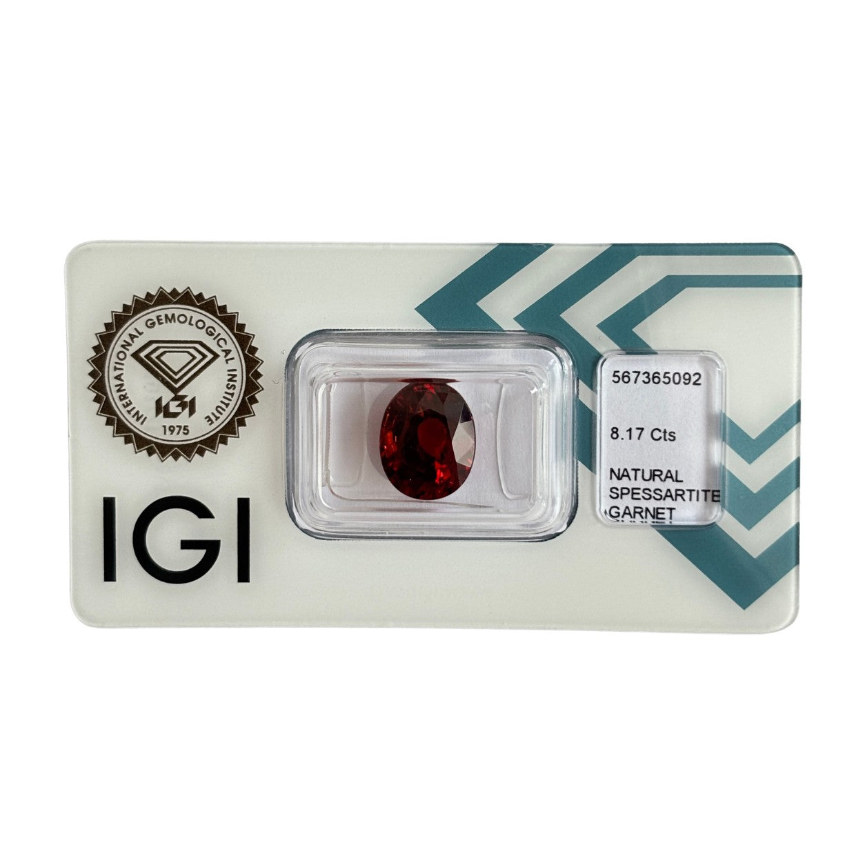 Natürlicher Spessartin - 8,17 ct | Oval Mixed Cut | Tief Rotorange