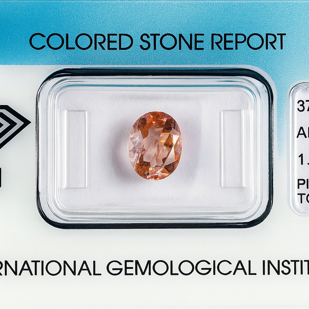 Natürlicher Turmalin - 1,79 ct | Oval Mixed Cut | Orange-Rosa