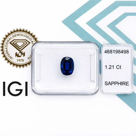 Natürlicher Saphir - 1,21 ct | Oval Mixed Cut | Tiefblau