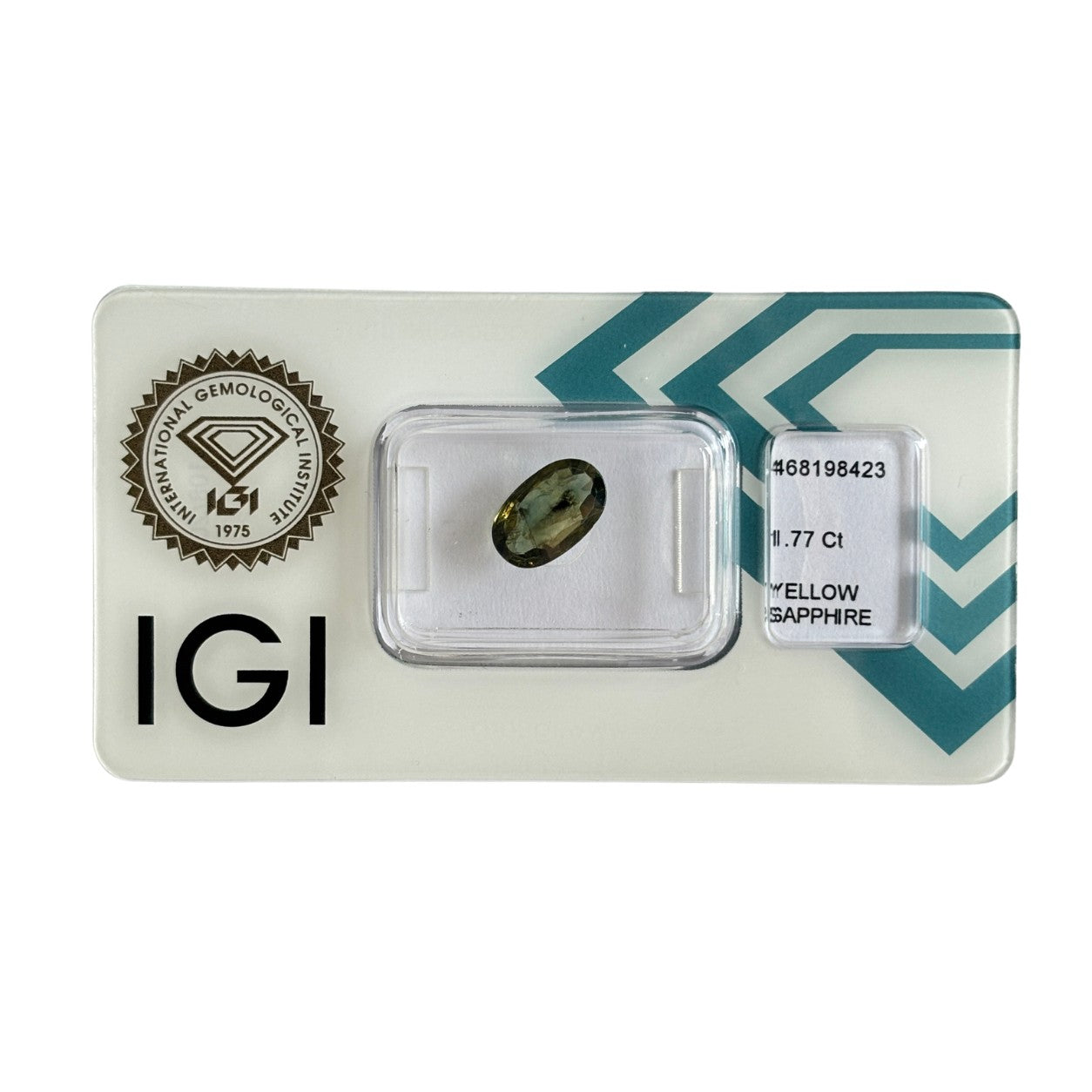 Natürlicher bräunlich-bläulich-gelber Saphir, Oval Mixed Cut, 1,77  ct, zertifizierter Edelstein für hochwertigen Schmuck.