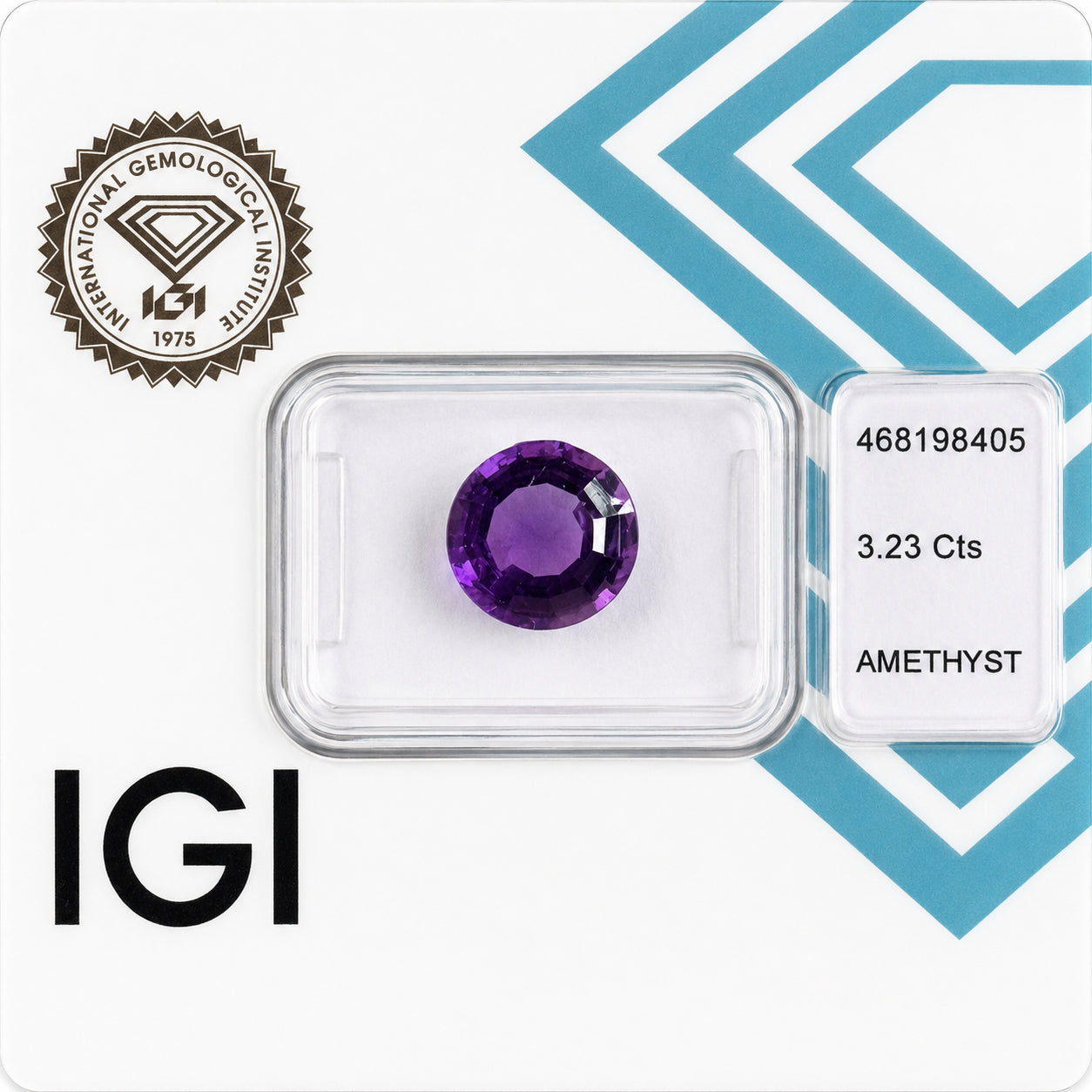 Natürlicher Amethyst – 3,23 ct | Round Mixed Cut | Tiefes Purpur