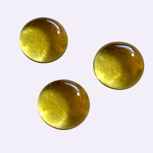 Natürlicher Lemonquarz - ca. 17,00 mm | Round Cabochon | Gelb