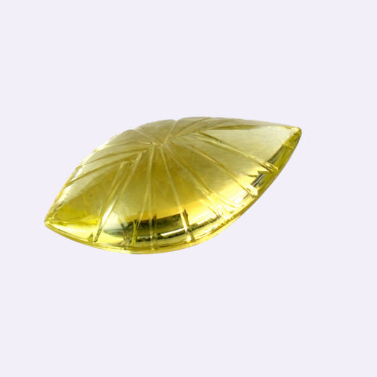 Natürlicher Lemonquarz - 6,26 ct | Navette | Gelb