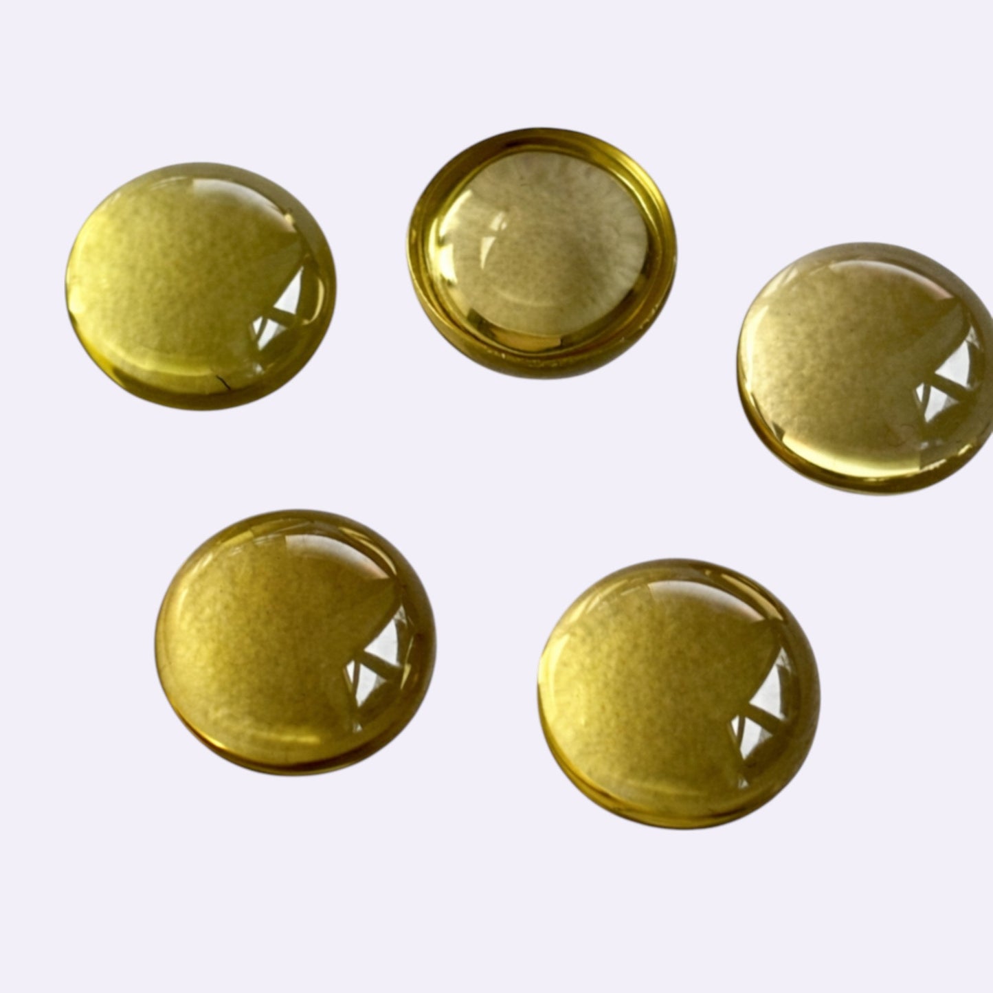 Natürlicher Lemonquarz - ca. 14 mm | Round Cabochon | Gelb