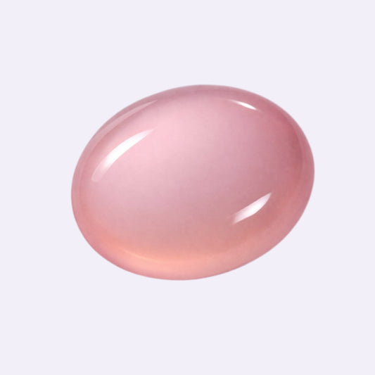 Natürlicher Rosenquarz - 16,72 ct | Oval Cabochon | Rosé