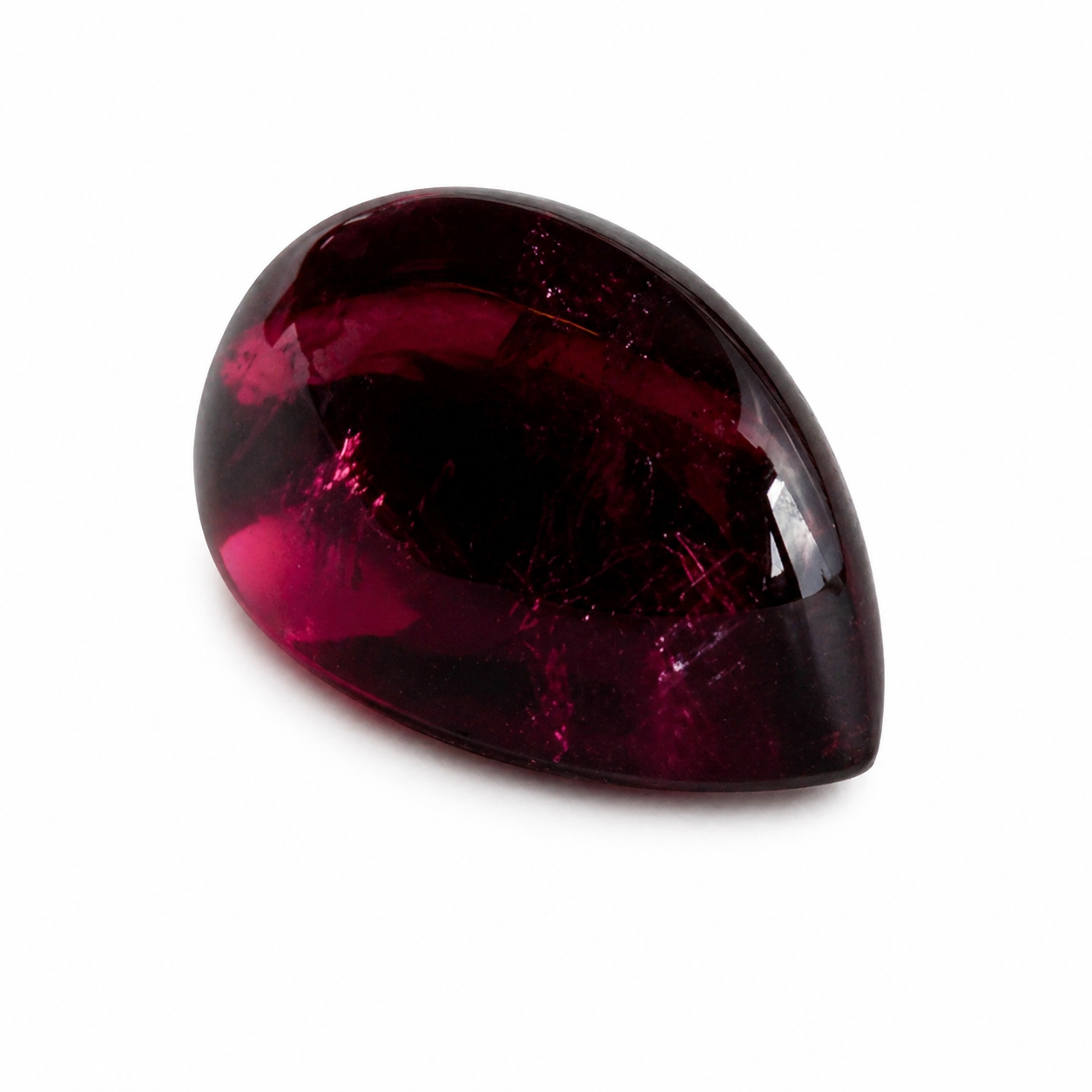 Natürlicher Turmalin - 8,80 ct | Navette Cabochon | Tiefrot