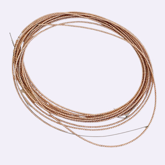 Natürlicher Süßwasserperlen-Strang – Rund | Rosa | ca. 2,2 mm | Länge ca. 4,7 m