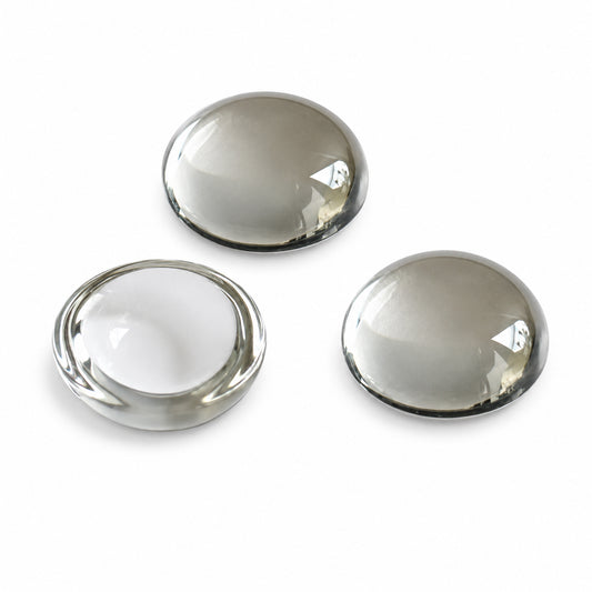 Natürlicher Bergkristall - ca. 1,56 ct | Rund Cabochon | Farblos
