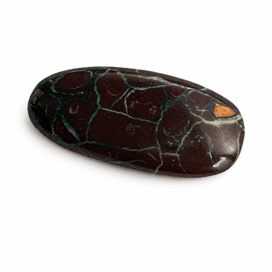 Natürlicher Yowah-Nuss-Opal – 7,20 ct | Fantasieform | Dunkelbraun mit grün-blauen Opaladern und orange-gelbem Farbspiel
