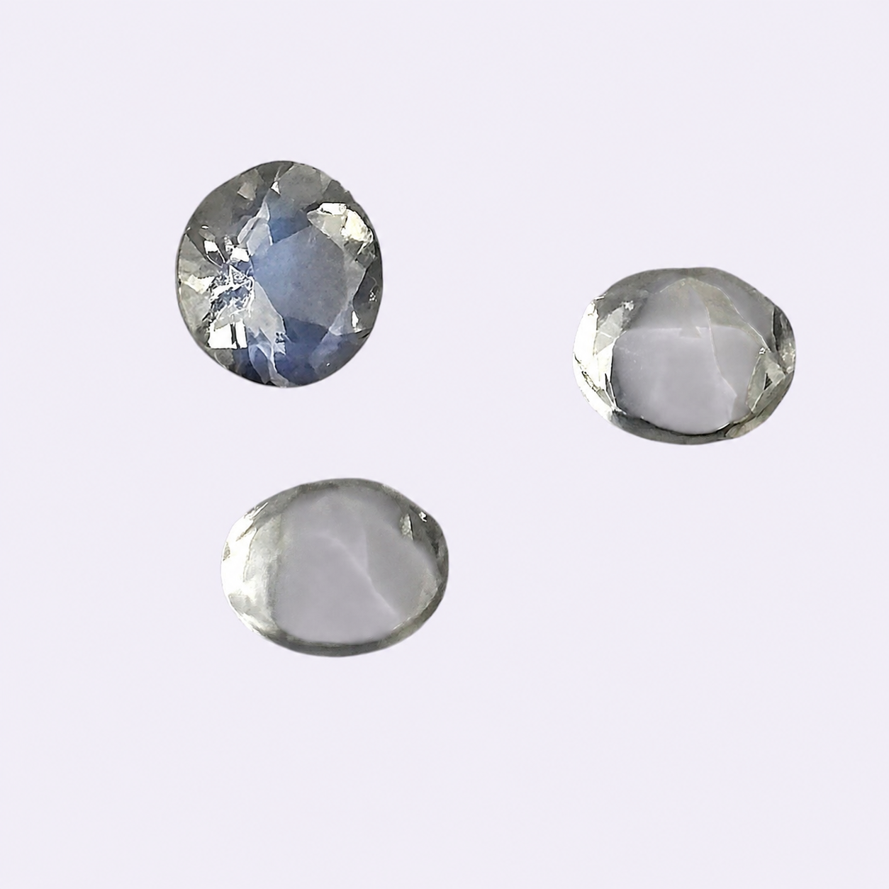 Natürlicher Mondstein – ca. 1,15 ct | Rund facettiert | Weiß