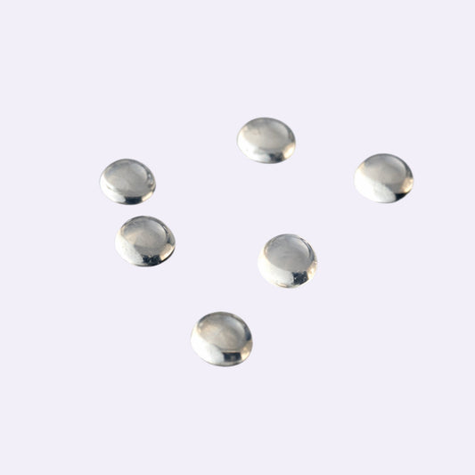Natürlicher Mondstein - 4,5 - 5 mm | Round Cabochon | Farblos bis Hell Crème