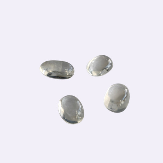 Natürlicher Mondstein - 7 x 5 mm | Oval Cabochon | Farblos bis Hell Crème