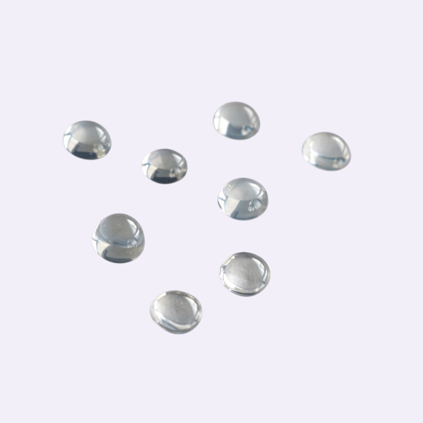 Natürlicher Mondstein - 5-6 mm | Round Cabochon | Farblos bis Hell Crème