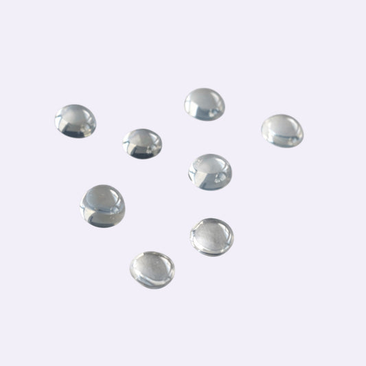 Natürlicher Mondstein - 5-6 mm | Round Cabochon | Farblos bis Hell Crème
