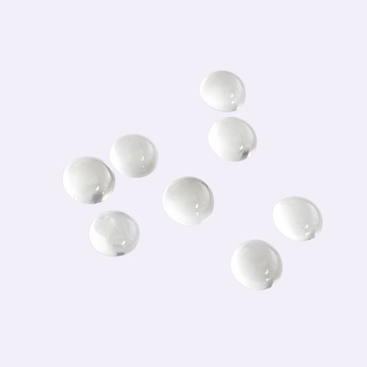 Natürlicher Mondstein - 7 mm | Round Cabochon | Farblos bis Hell Crème
