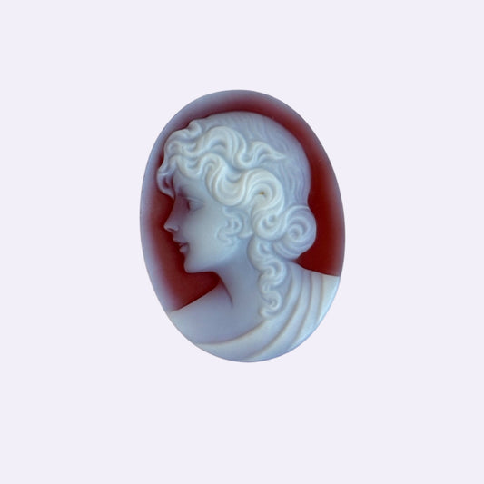 Gemme Achat „Frauenbüste“ oval – 21 × 28 mm Künstler: Jürgen Reinhardt