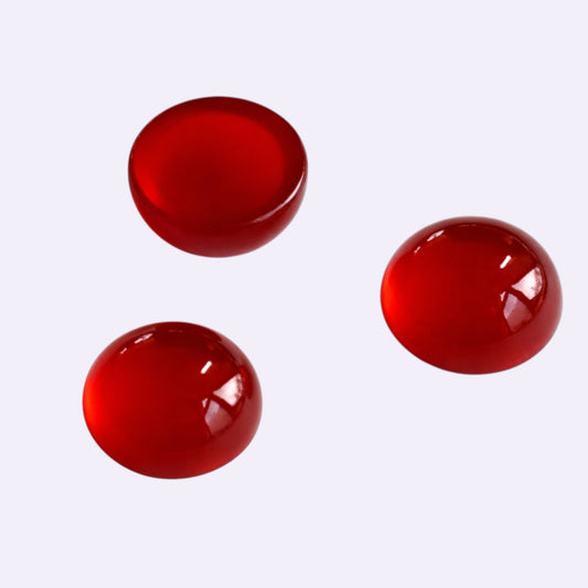 Natürlicher Karneol – 0,45 ct | Round Cabochon | Orange