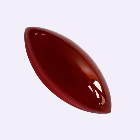 Natürlicher Karneol – 5,13 ct | Navette Cabochon | Dunkel-Orange