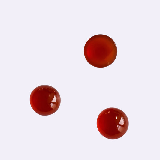 Natürlicher Karneol – 0,70 ct | Round Cabochon | Dunkel-Orange