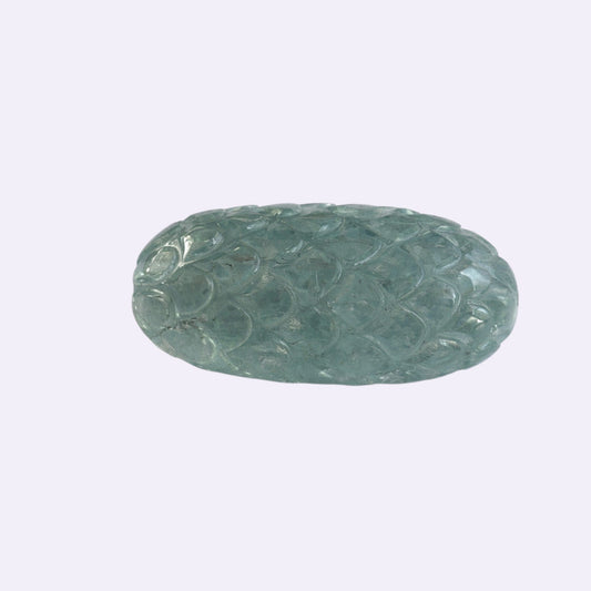 Natürlicher Aquamarin - 80,6 ct | Bonbonform | Blaugrün