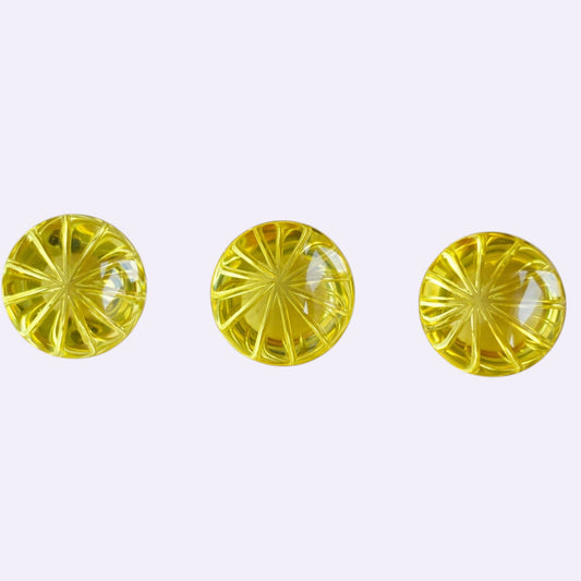 Natürlicher Lemonquarz 3er Set – 7,62 / 8,64 / 8,22 ct | „Sun Cut“ | Zitronengelb