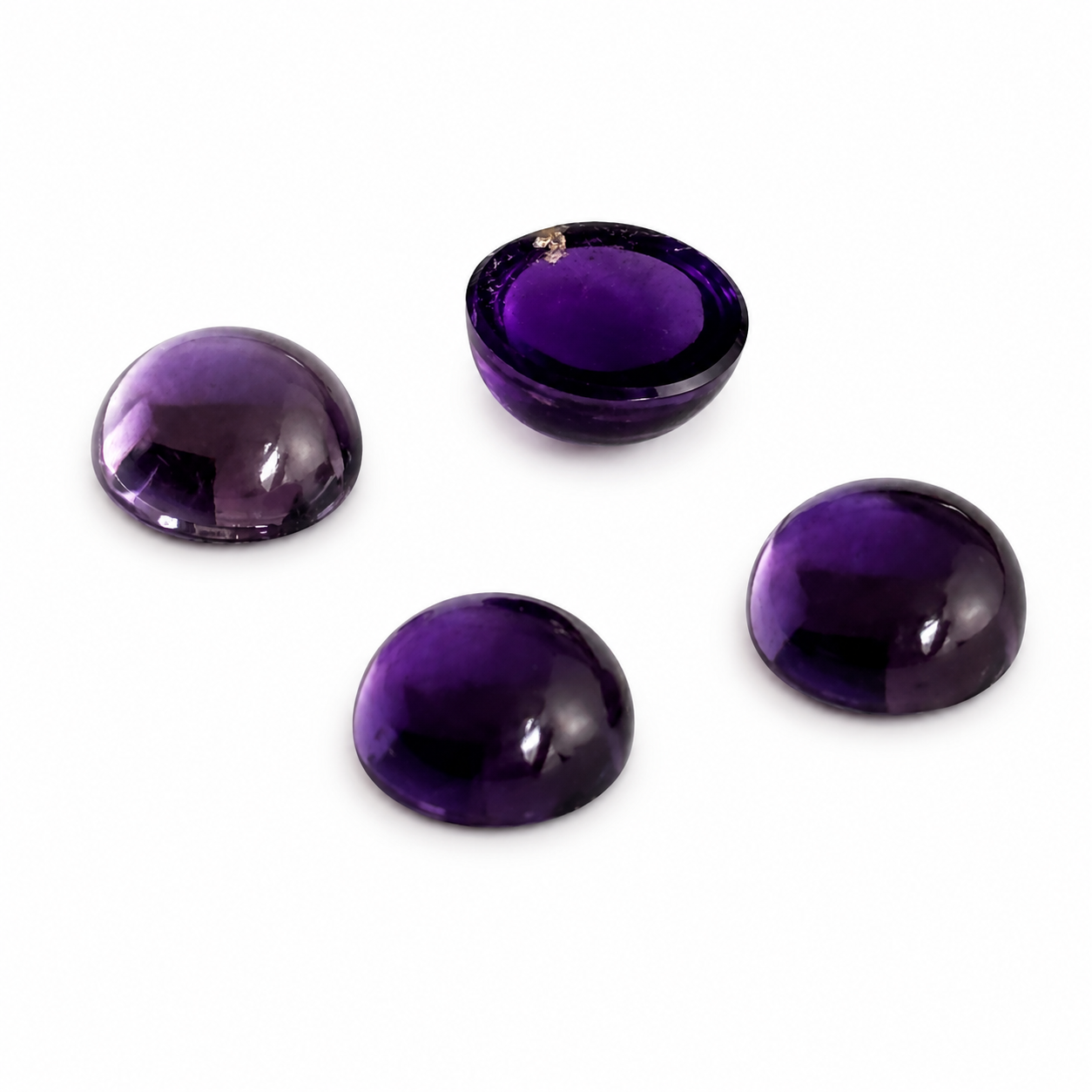 Natürlicher Amethyst - ca. 0,50 ct | Round Cabochon | Hellviolett bis Violett