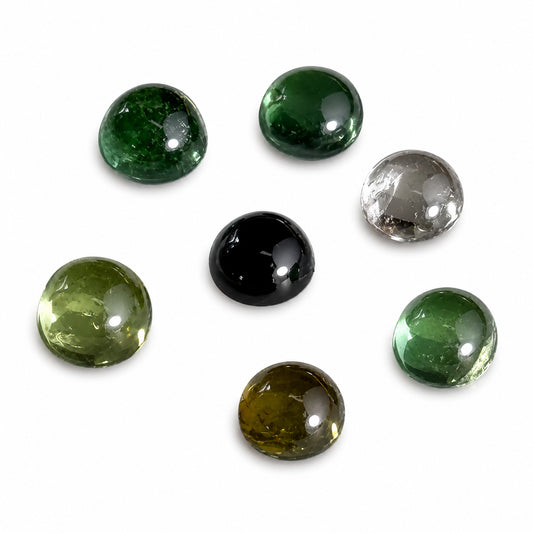 Natürlicher Turmalin - ca. 0,30 - 0,50 ct | Round Cabochon | Diverse Farben