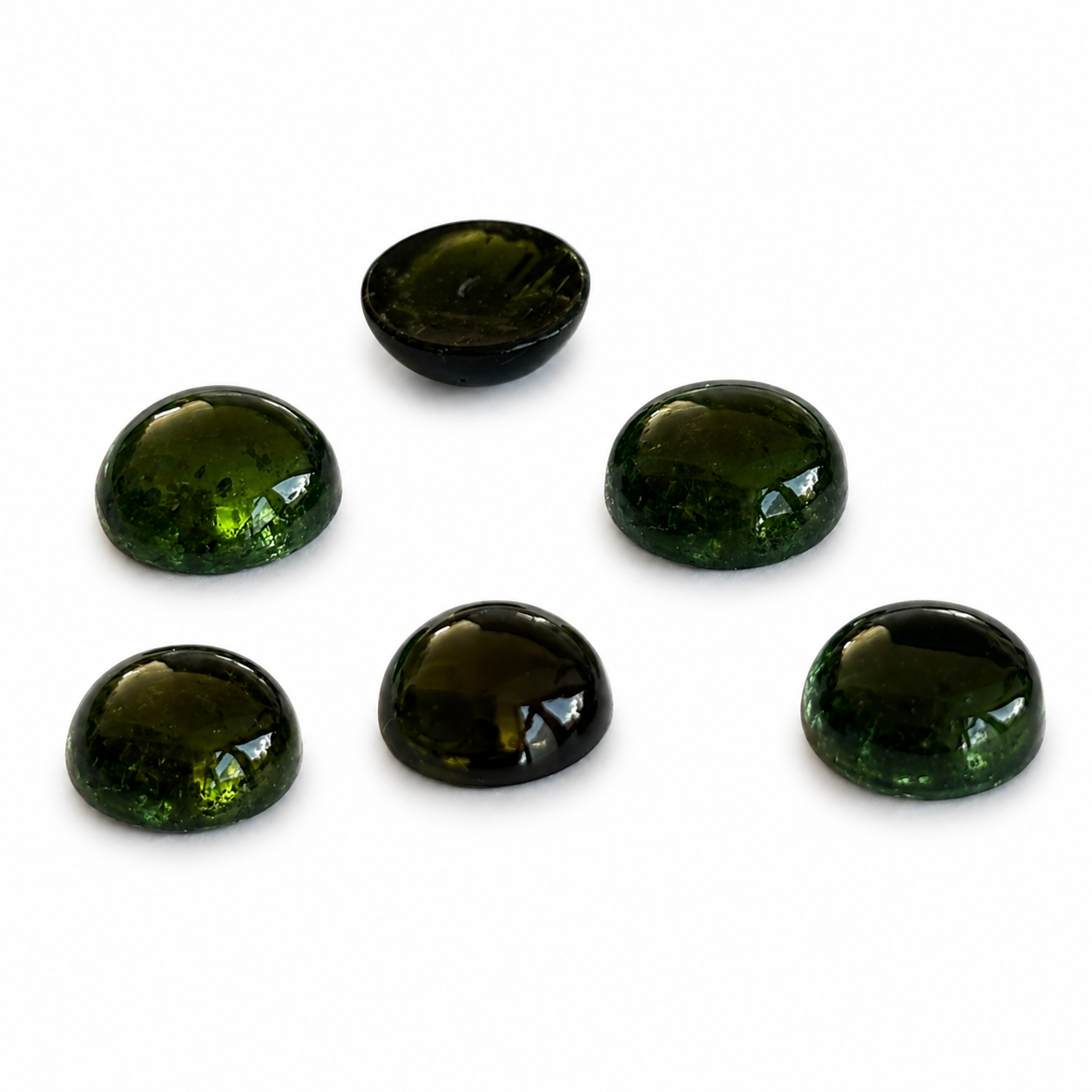 Natürlicher Turmalin - ca. 1,90 ct | Round Cabochon | Grün
