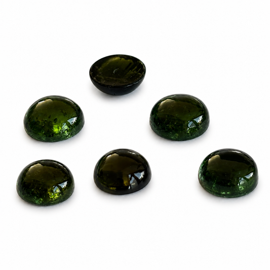 Natürlicher Turmalin - ca. 1,90 ct | Round Cabochon | Grün