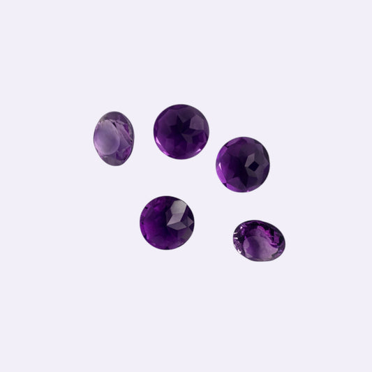 Natürlicher Amethyst - 5 mm | Rund | Intensiv Violett