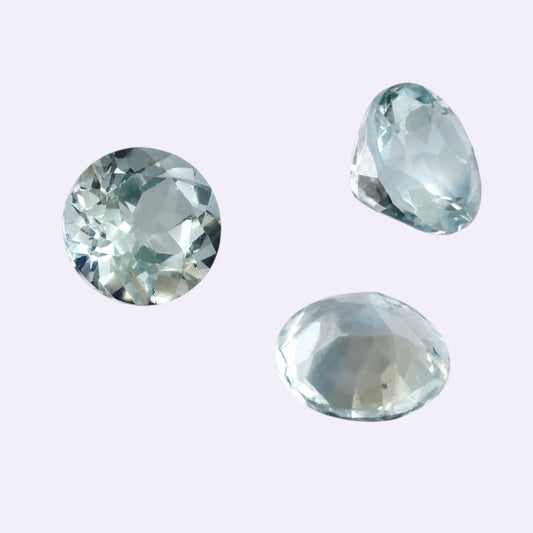Natürlicher Aquamarin - 6 mm | Rund | Blau