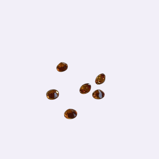 Natürlicher Spessartin - 2,0 mm | Rund | Dunkelorange