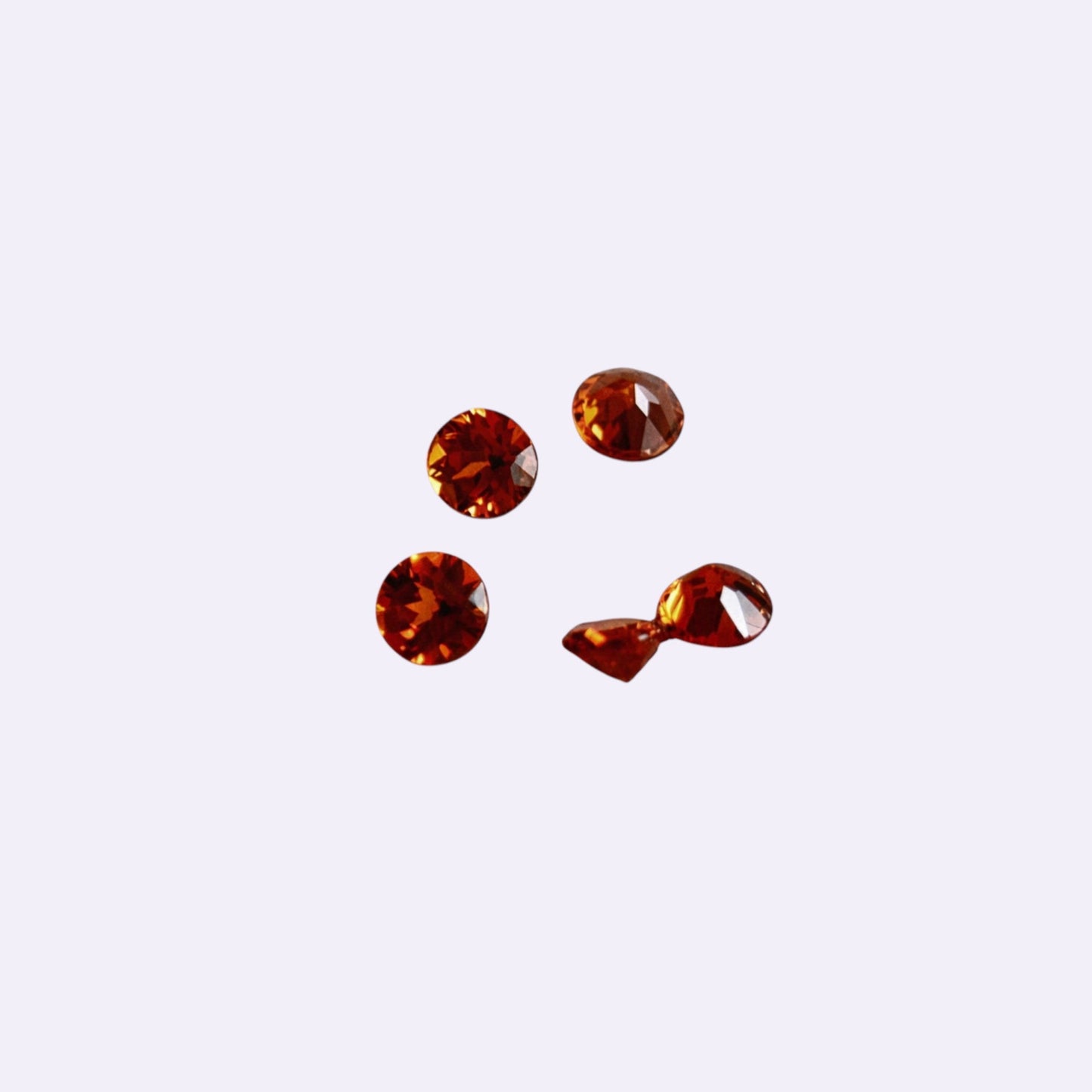 Natürlicher Spessartin - 3,0 mm | Rund | Dunkelorange