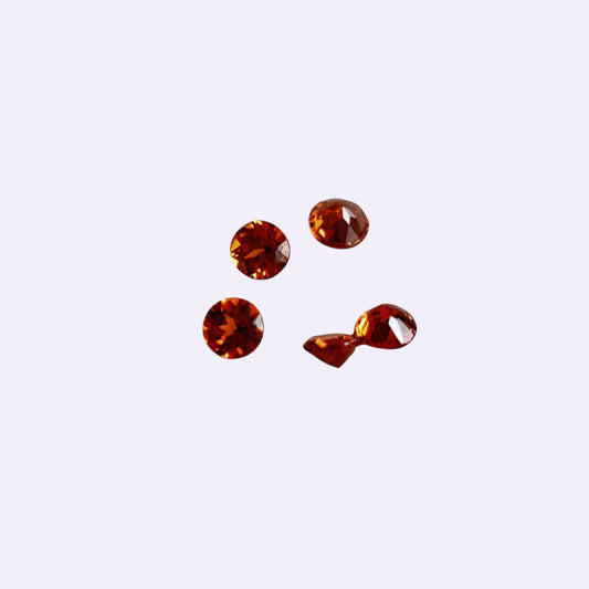 Natürlicher Spessartin - 3,0 mm | Rund | Dunkelorange