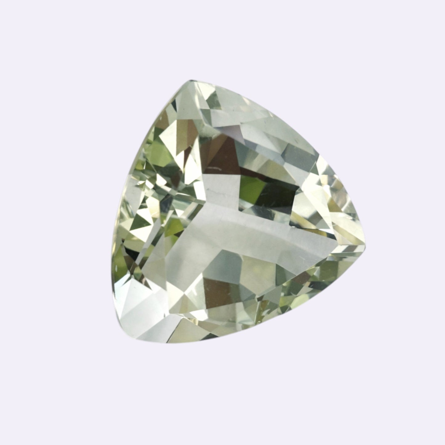 Natürlicher Beryll - 9,89 ct | Trillion Cut | Hellgrün