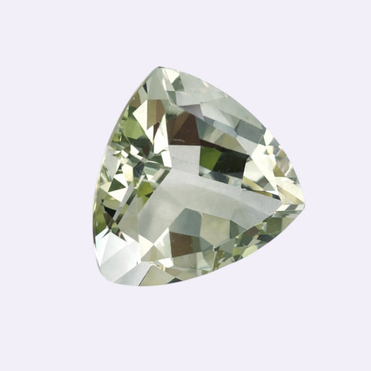 Natürlicher Beryll - 9,89 ct | Trillion Cut | Hellgrün