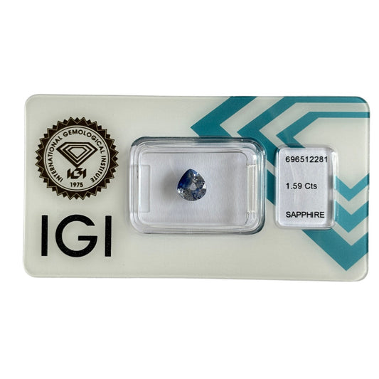 Natürlicher blauer Saphir, Pear Mixed Cut, 1,59 ct, zertifizierter Edelstein für hochwertigen Schmuck.