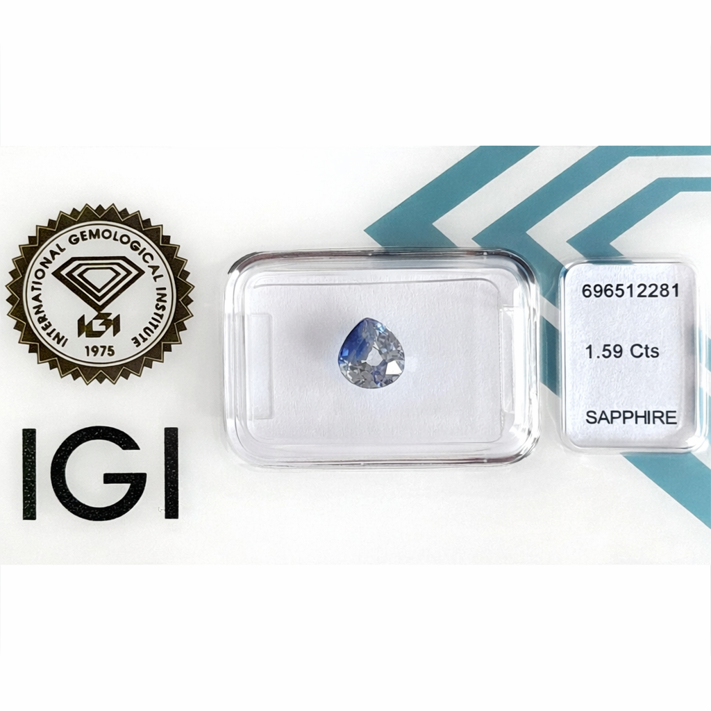 Natürlicher Saphir – 1,59 ct | Pear Mixed Cut | Blau