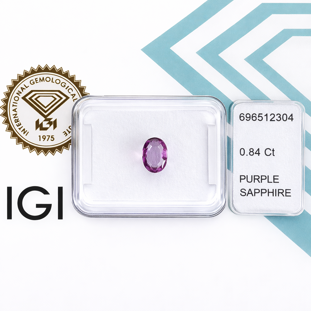 Natürlicher Saphir – 0,84 ct | Oval Mixed Cut | Pink-Violett