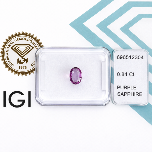Natürlicher Saphir – 0,84 ct | Oval Mixed Cut | Pink-Violett