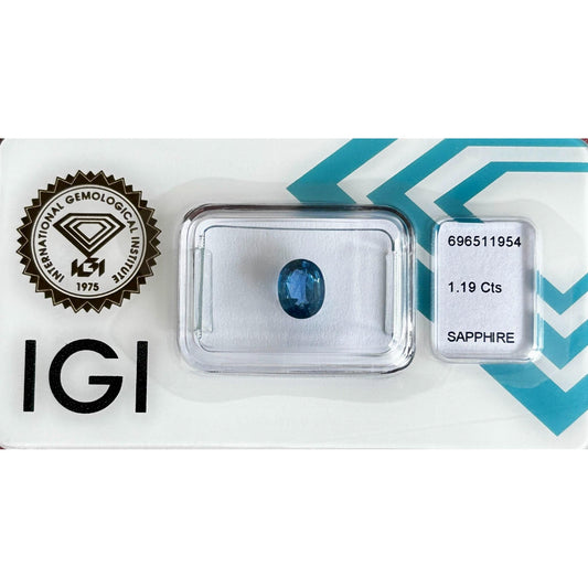 Natürlicher Saphir – 1,19 ct | Oval Mixed Cut | Tief Blau